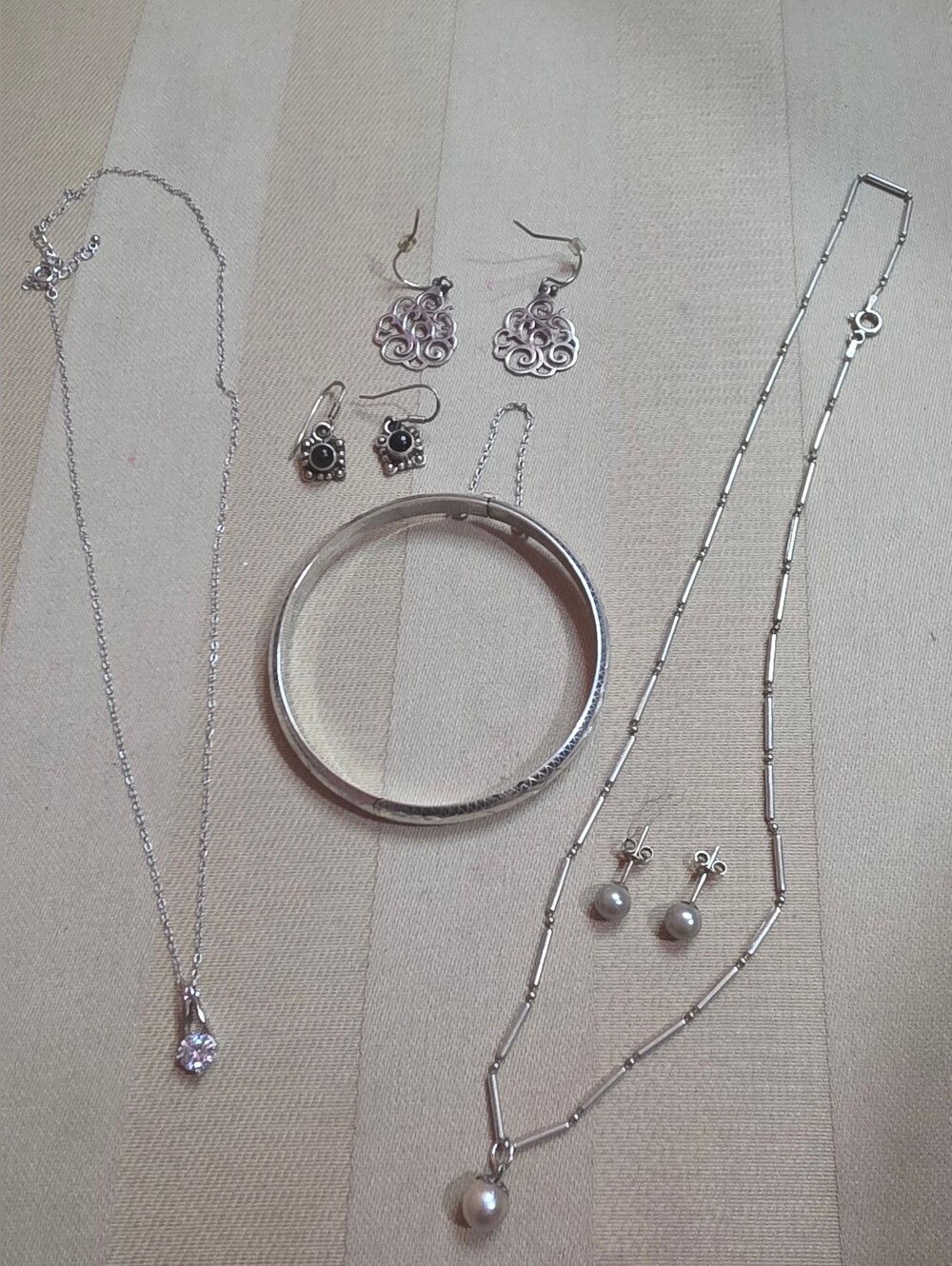 RESELLERS!! LOT OF SOLID STERLING SILVER 925 JEWELRY NECKLACES BANGLE EARRINGS